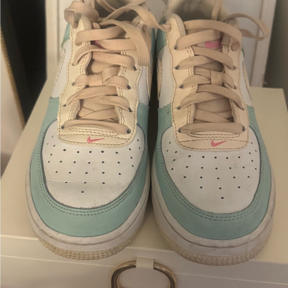 Nike Teal and White Athletic Shoes